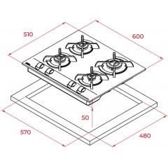 Teka GBC 64000 KB Εστία Υγραερίου Αυτόνομη 60x51εκ. Teka GBC 64000 KB Εστία Υγραερίου Αυτόνομη 60x51εκ.